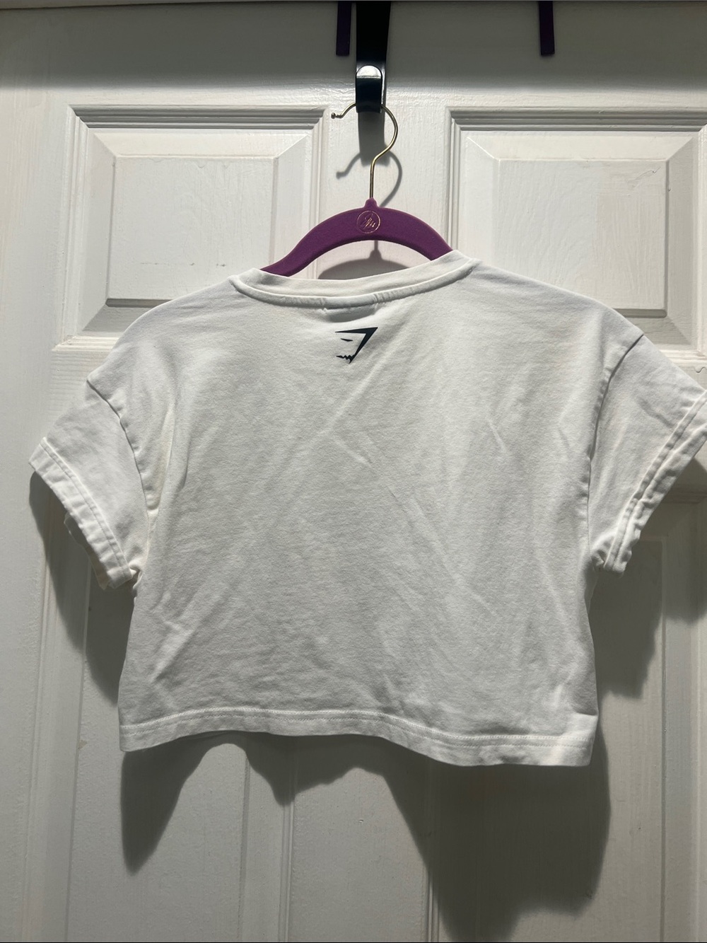Gymshark White Cropped Logo Tee - Picture 6 of 8